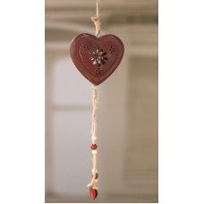 2 x Hearts Red Rustic Hanging Home Decor Hanger Homewares Gift 45cms BRAND NEW   182710900711